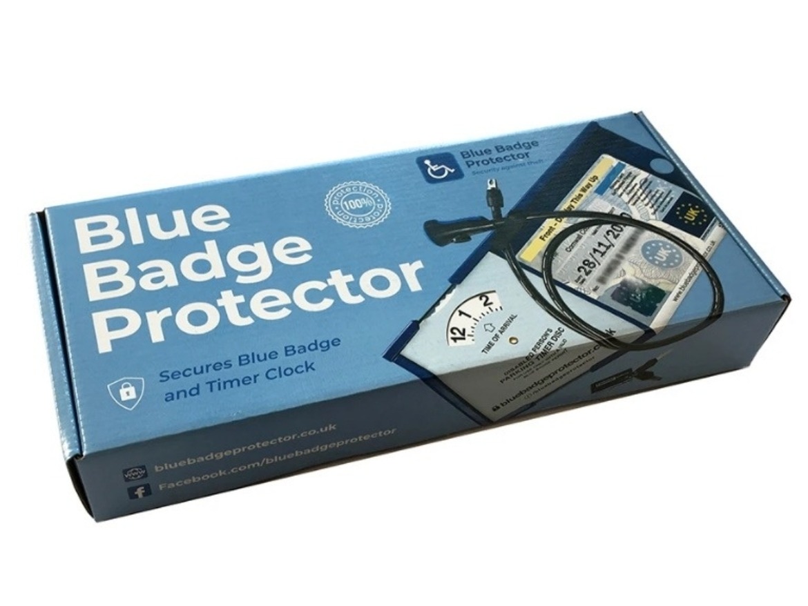 BADGESAFE disabled blue badge holder lockable & secure parking permit display case 