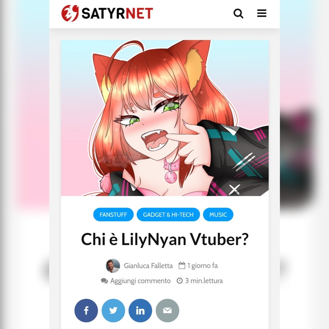 NIIA_idols's tweet photo. Questa volta @satyrnet parla della nostra micetta gamer preferita: @lilynyan_vt! Leggete tutti l'articolo! ๐
https://t.co/S20h5VRyH8
#vtuber #devilayacchi #idol #niia #newitalianidolsalliance #niiavtubers #vtuberitaliani https://t.co/5ofqegKrer