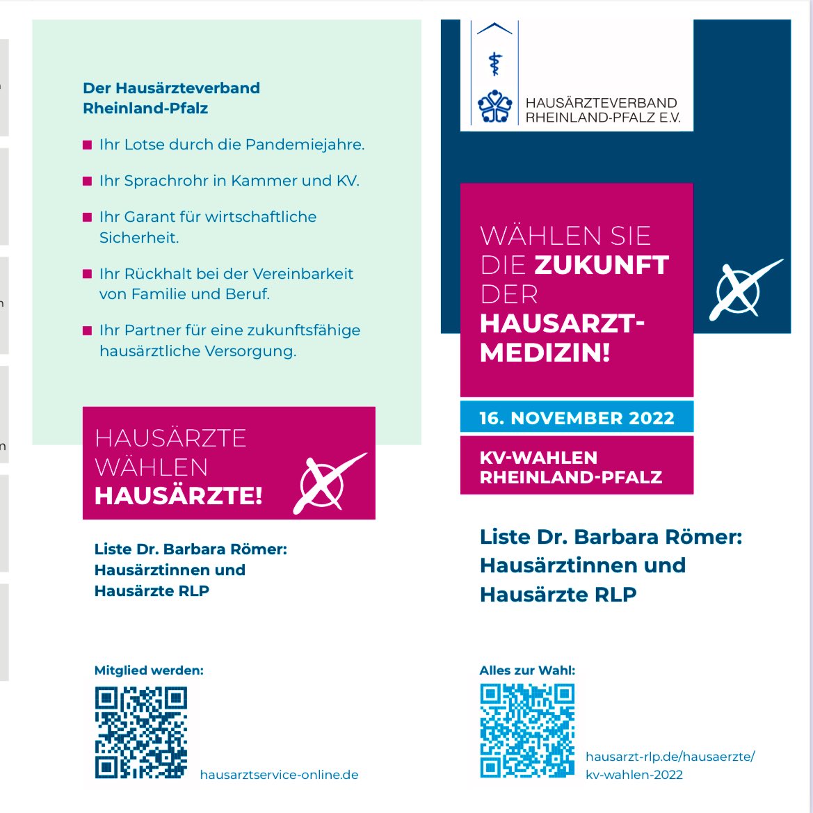 Wir sind bereit! KV Wahl RLP 16.11.2022: Liste Dr. Barbara Römer - Hausärztinnen und Hausärzte RLP. Vertretung hausärztlicher Interessen ohne Wenn und Aber 👍👍👍!