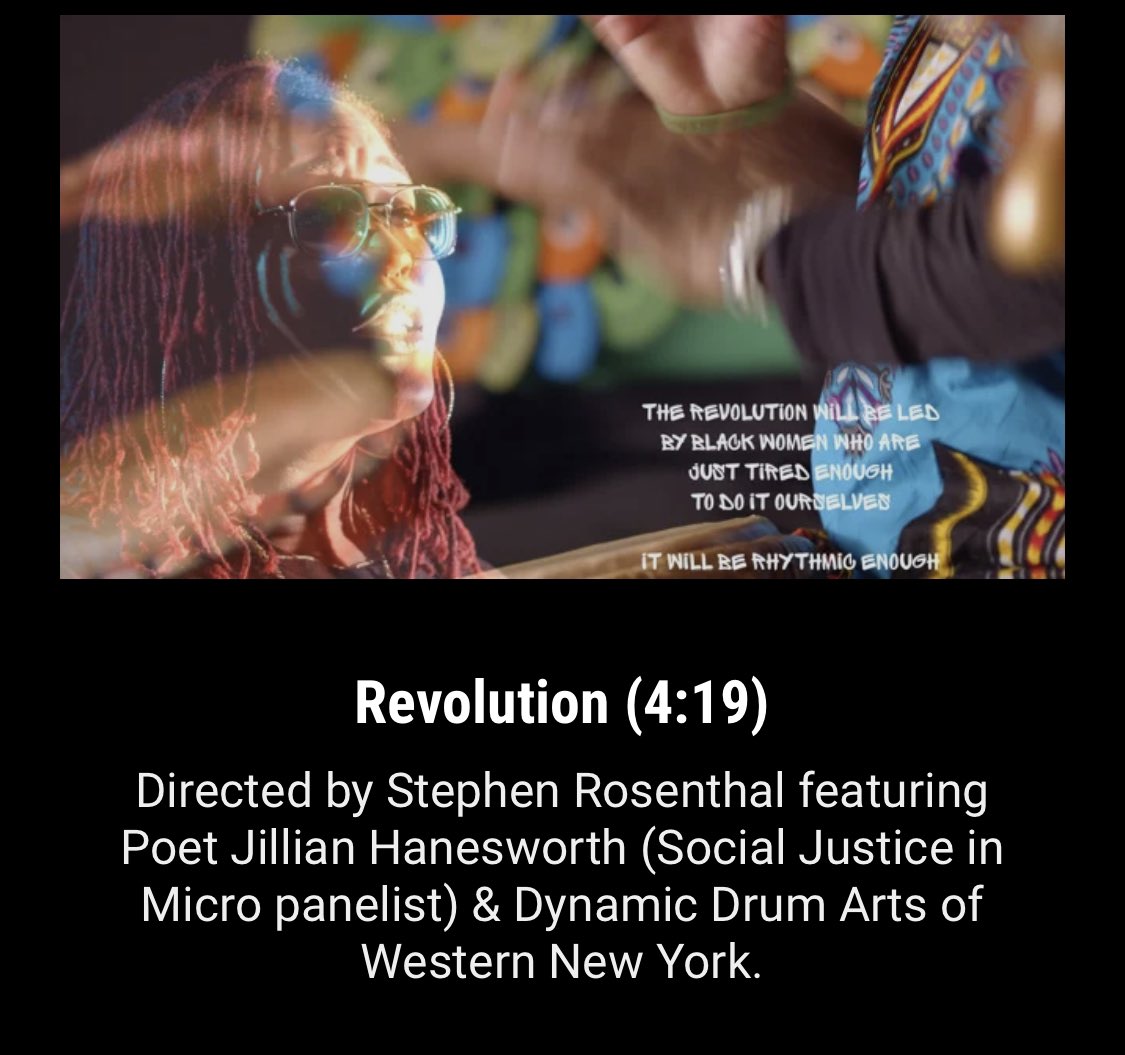 #MarchForOurLives #BuffaloNY #jillianhanesworth

Watch “Revolution (4:19)” by <a href="/MicromaniaF/">Spark Micro-Short Film Fest & MicroMania®</a> on #Vimeo vimeo.com/427887720