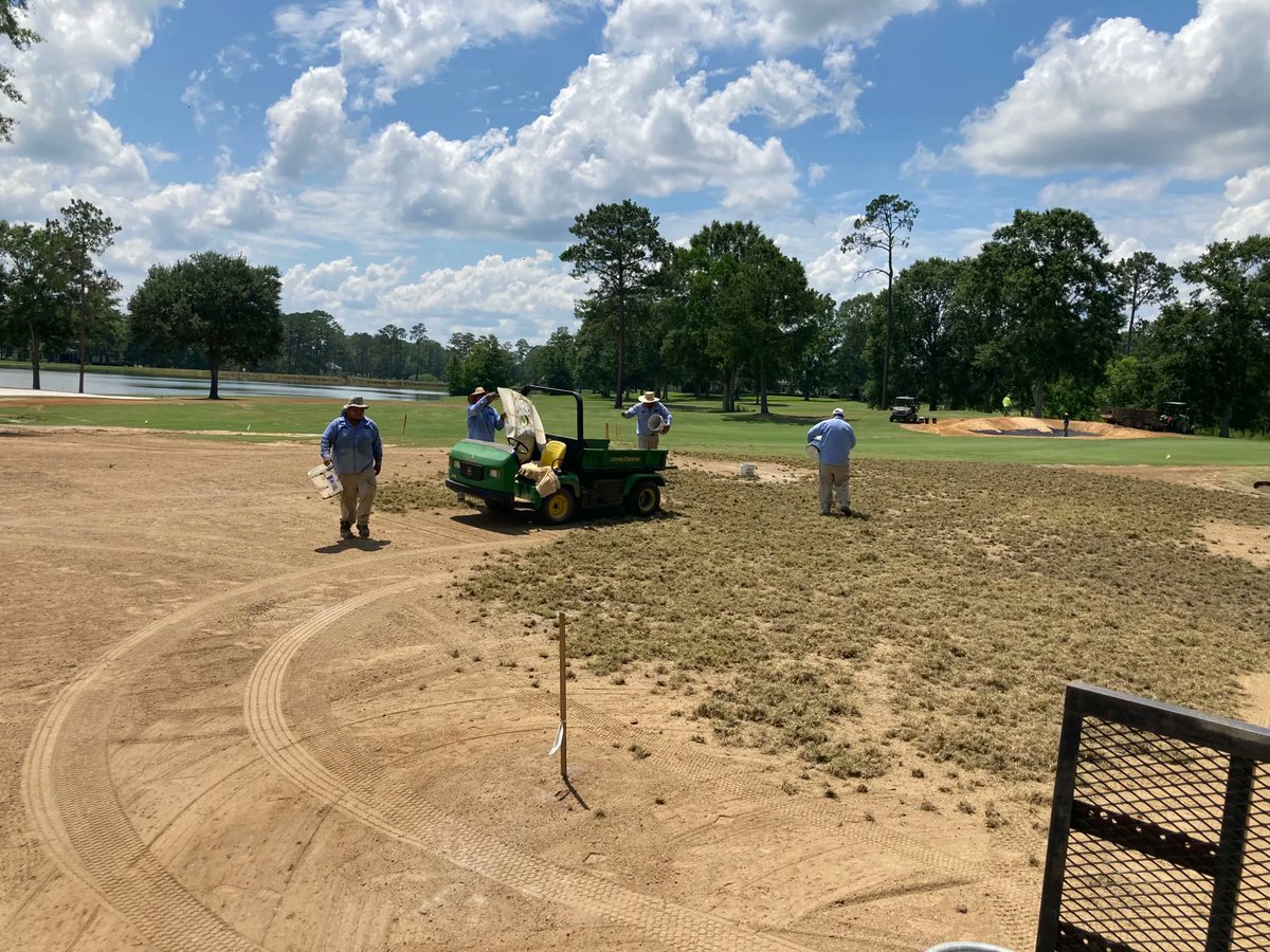 MoneyHill1's tweet photo. On the course with Jason Ward, CGCS // Golf Course Superintendent

We are continuing to make measurable progress and have started sodding the green surrounds.  First sprigs and sod going down on seven fairway.

#NewCourseUnveiling #Fall2022 ⛳️ https://t.co/Z9DiTuLDHY