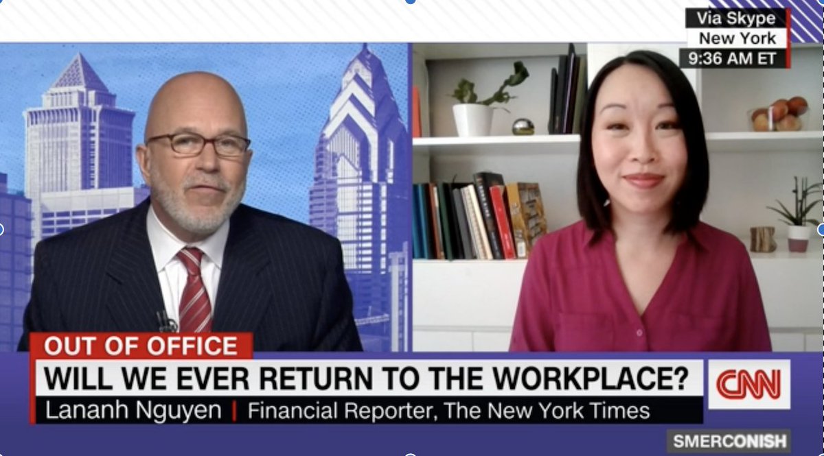 LananhTNguyen's tweet photo. Work from home or return to office? I had a great discussion on @CNN @cnni with @smerconish today. The tweets and calls from his audience reflect a big mix of opinions on this debate -- let's see where we land.  https://t.co/3ucVpNJw8i https://t.co/hIAFSbUhcJ