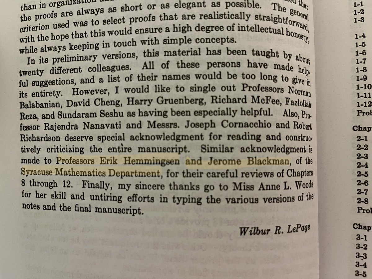 MoonPieMoon's tweet photo. Flipping through a random engineering text and found this acknowledgment made to Syracuse Math Department. https://t.co/yxvOpYV7qB