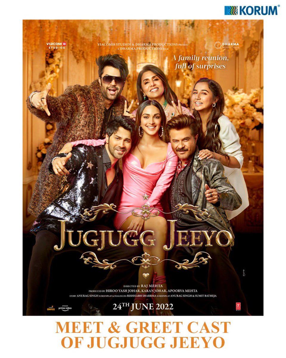 Korum Mall (@korummall) on Twitter photo HEY FANS!!!
Meet and Greet StarCAST of JUGJUGG JEEYO @VarunDhawan and <a href="/kiaraaliaadvani/">Kiaraaliaadvani</a> live this Sunday, 12th June 2022
at @korum_mall and experience the best feeling ever ๐๐
#korumcalling #korum #korumMall #movie #film #cinema #movies #actor #love #films #artors #actress HEY FANS!!!
Meet and Greet StarCAST of JUGJUGG JEEYO @VarunDhawan and <a href="/kiaraaliaadvani/">Kiaraaliaadvani</a> live this Sunday, 12th June 2022
at @korum_mall and experience the best feeling ever ๐๐
#korumcalling #korum #korumMall #movie #film #cinema #movies #actor #love #films #artors #actress