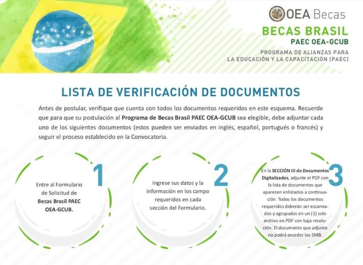 Jourbiotech's tweet image. ¿Estás interesado en hacer tu maestría o doctorado en Brasil?
#BecasOEA
Prepare sus documentos para comenzar a aplicar la próxima semana cuando se abra la convocatoria. 
Para obtener más información, visita ➡️ bit.ly/3MO3FMY
#scolarship #Becas2022
