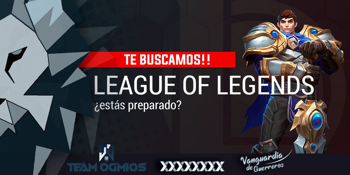 TeamOgmios's tweet photo. 🦁#LeagueOfLegends🦁

Buscamos #SUPPORT para nuestro róster de #LeagueOfLegends. Requisitos:

-Peak Elo Oro+
-Cero toxicidad 
-Disponibilidad para entrenar en horario de noche.
-Región EUW.

Un RT también ayuda! https://t.co/5nrjSe7buG