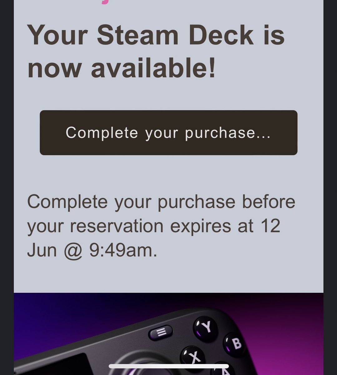 And the best email of the month award goes to…🥁 <a href="/OnDeck/">Steam Deck</a>