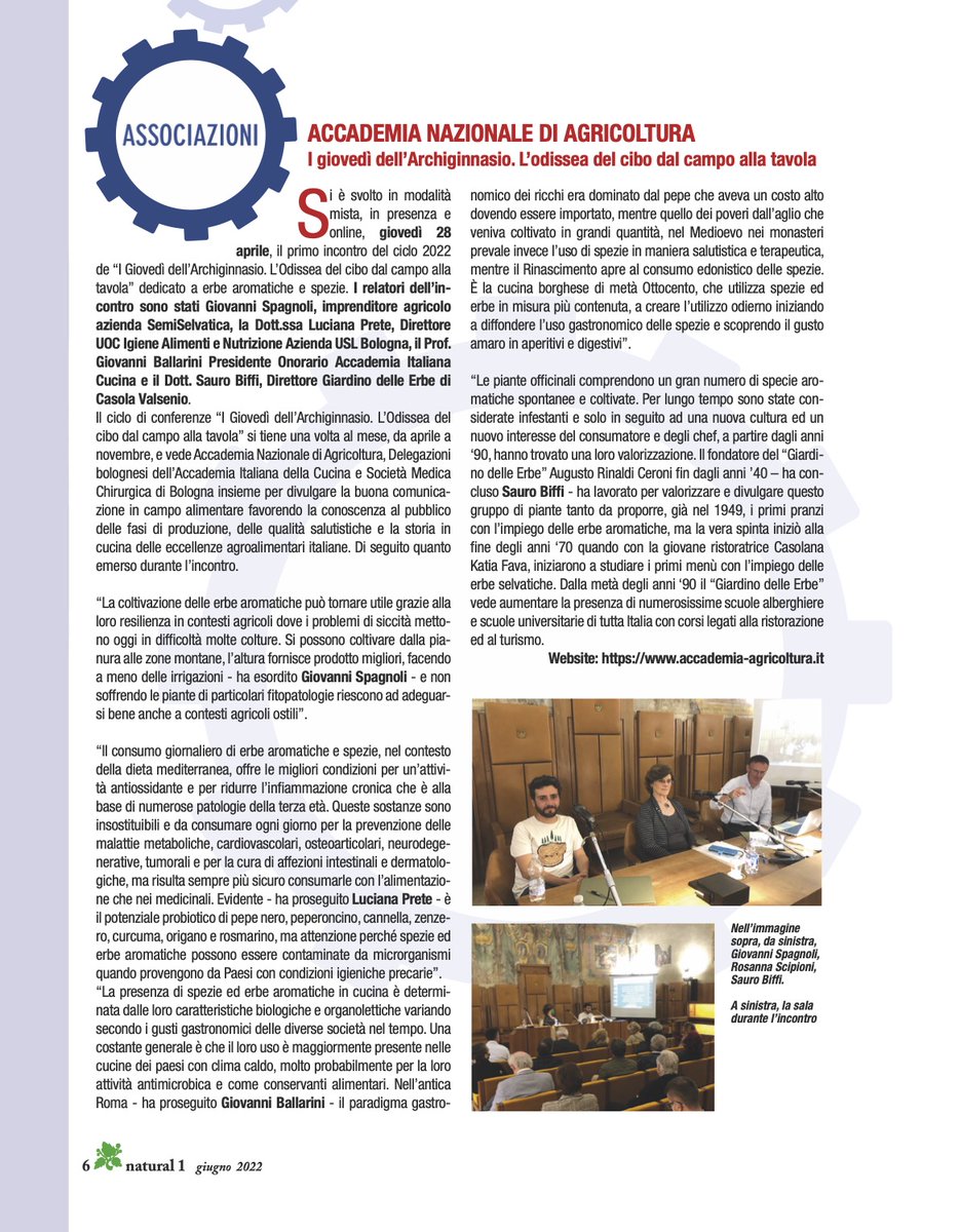 Natural1online's tweet photo. ASSOCIAZIONI Giugno 2022
-  Accademia Nazionale di Agricoltura
https://t.co/xitWEoKf9D https://t.co/cV9H0XuUsj