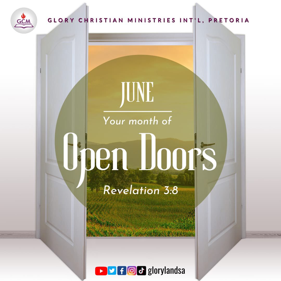 glorylandsa's tweet photo. June, our month of open doors!
#GlorylandSA #AllGraceForAllSufficiency #MonthOfOpenDoors https://t.co/m7JyU3QJ5E