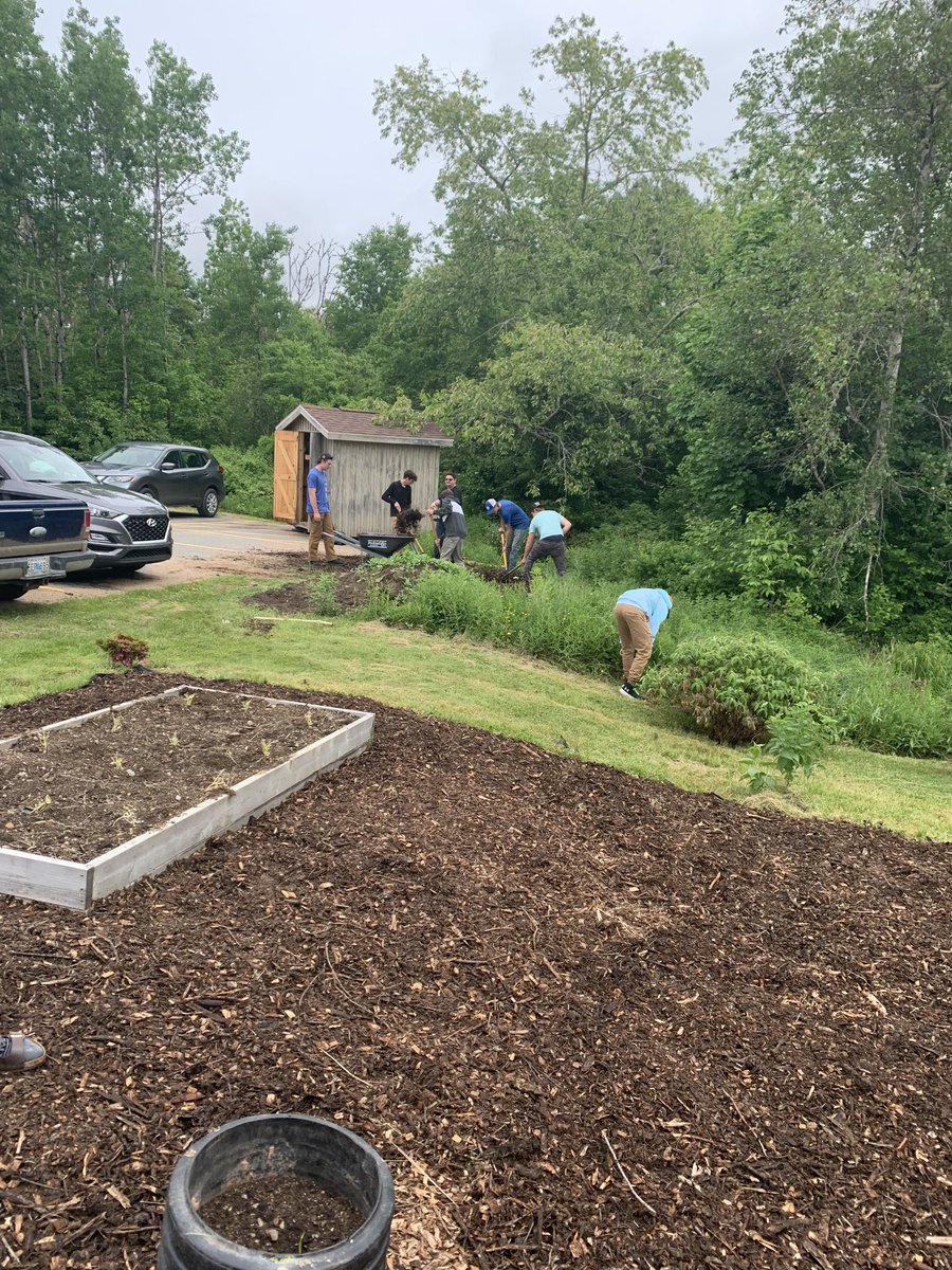 ssrsbngrhs's tweet image. The agriculture 11 class was hard at work today. The community garden is now all seated and ready for growing season. And all the mulch that was donated has been laid. Huge thanks to Mr. Wilson for making this happen. #experientallearning