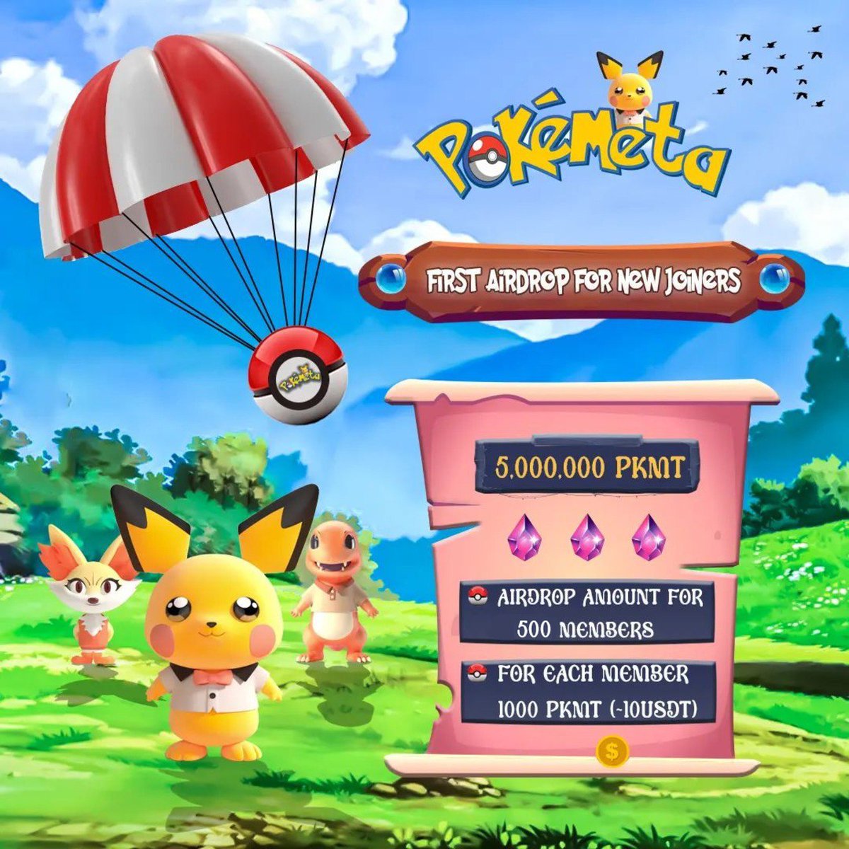 Lara604400's tweet photo. Pokemeta to the moon 
Beta test starting , join me lets roll on it .#Pokemeta 
#NFTcommunity #PKMT #P2EGame #nftgames https://t.co/Ukbp7K7Y47