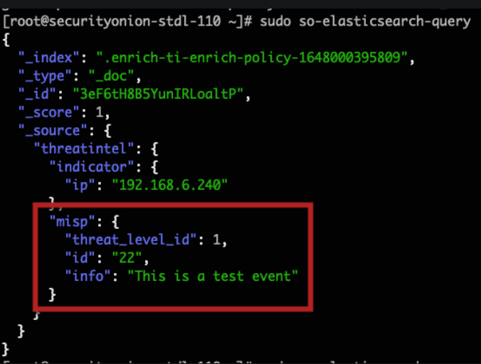 therealwlambert's tweet photo. Want to leverage threat intel from @MISPProject , @alienvault OTX, @abuse_ch , MalwareBazaar and other platforms for enrichment with @securityonion? 🧅🛡️🔍

We can do this with the @elastic's (Filebeat) Threat Intel module and an enrich pipeline/policy👇:

https://t.co/vCVtloYFVv https://t.co/w50RztzPfG