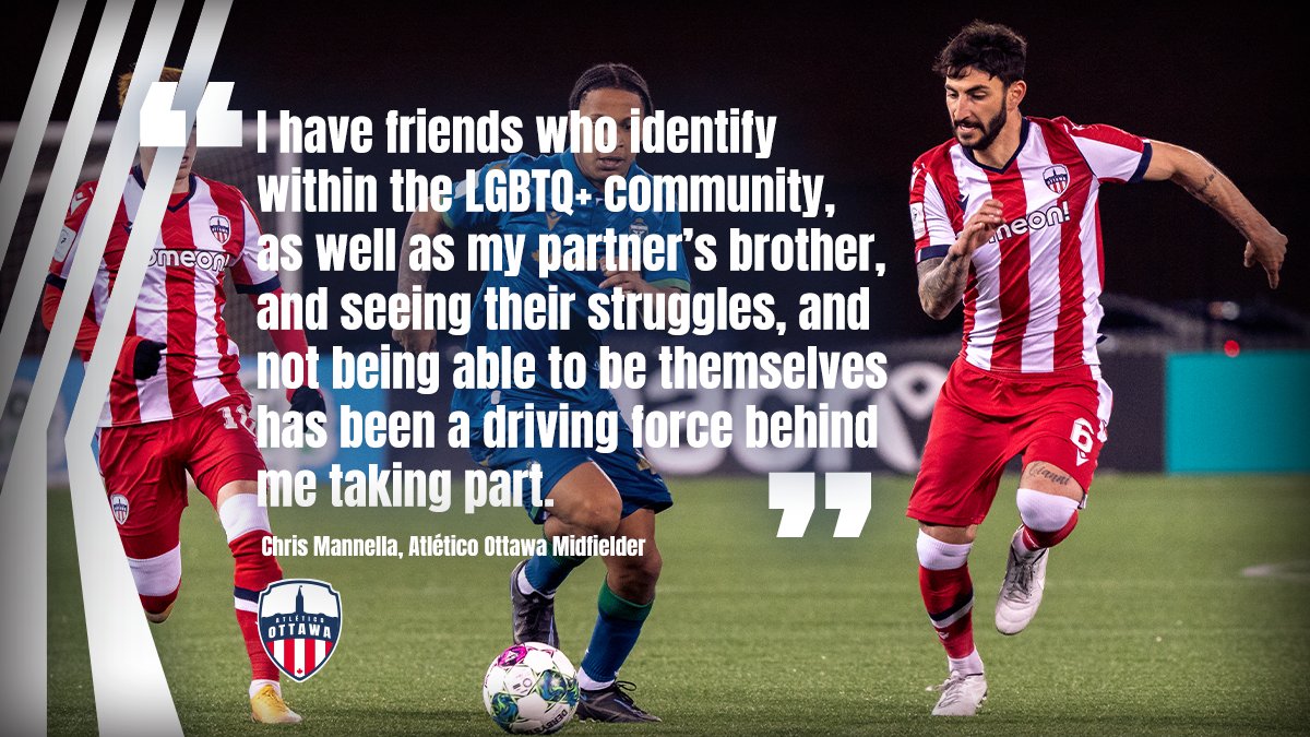 🔊 <a href="/c10mannella/">Chris Mannella</a> on why he's <a href="/playingforpride/">Playing for Pride</a> this month.

📝 | More in our article here: atleticoottawa.canpl.ca/article/atleti…

#ForOttawa | #PourOttawa