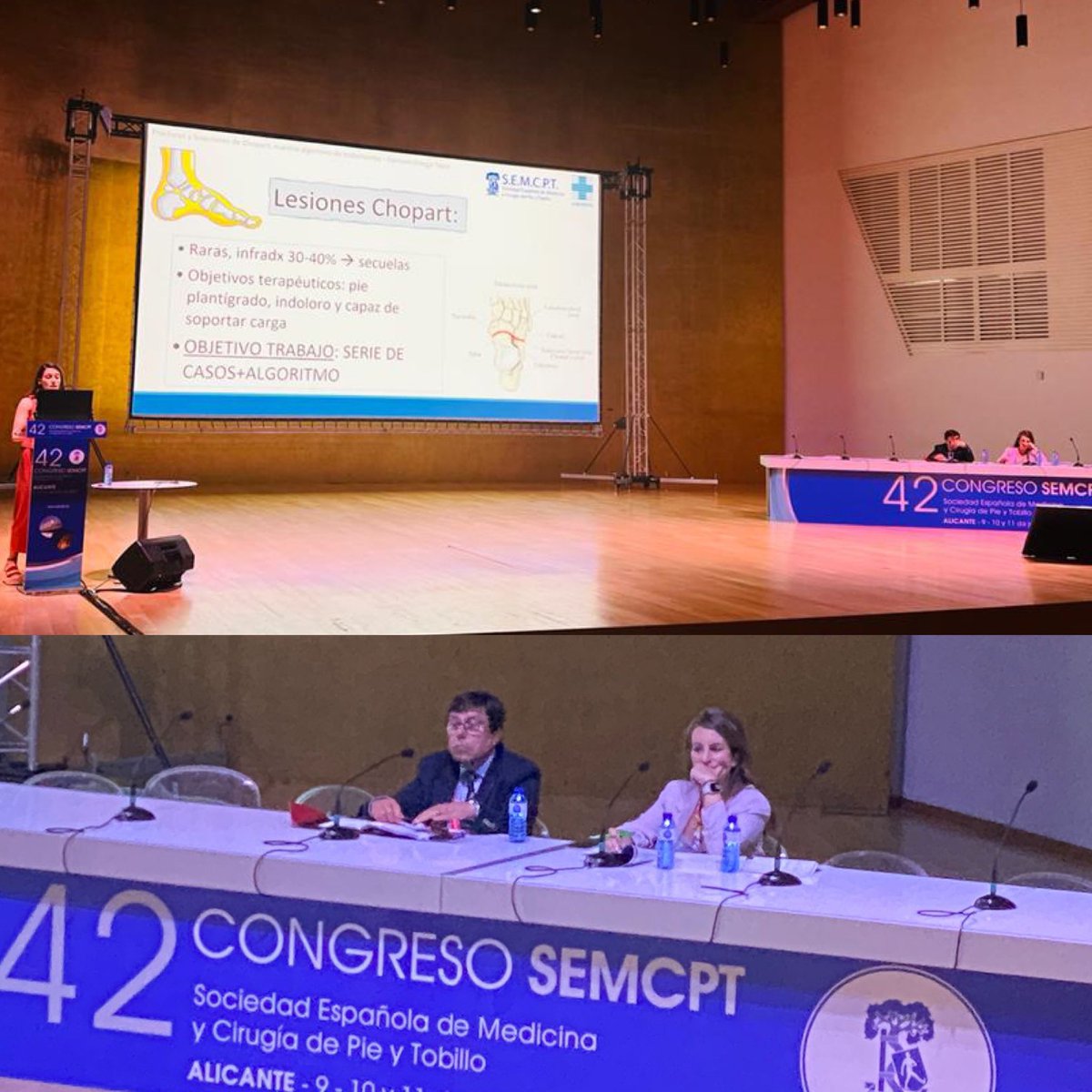 Gran mesa de residentes en el 42º congreso SEMCPT, lesiones de la articulación de Chopart. Un honor poder moderar esta mesa de los más jóvenes de nuestra sociedad, orgullosa de nuestra residente <a href="/CarmenOT/">Carmen OT</a>