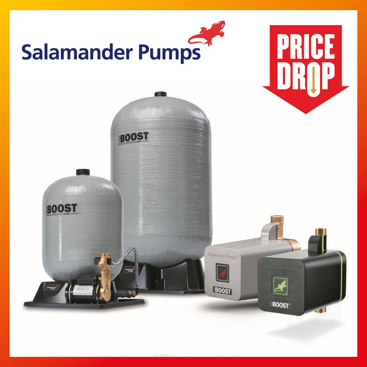 PRICE DROP on all Salamander Mainsboosting! 

Available to our Trade Only customers as per our T&amp;C's. Offer ends 31.08.22 or while stocks last. ow.ly/nAwX50Jta1h #williamstradesupplies #tradeonlyplumbing #pricebusters