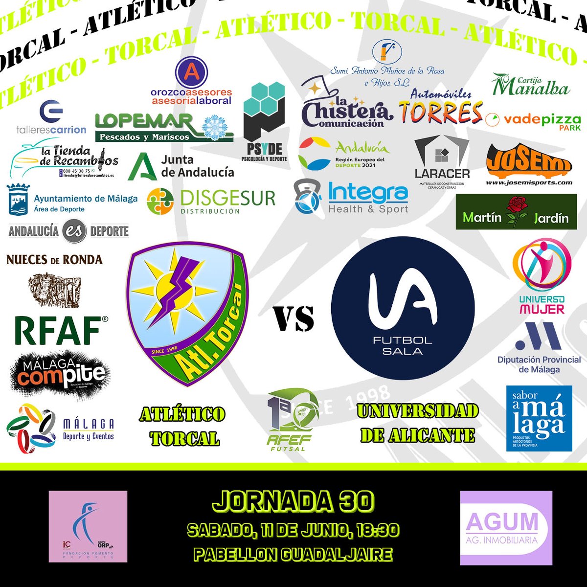 AtleticoTorcal's tweet photo. Jornada 3⃣0⃣
🗓️ SÁBADO 11-06-2022
⏲️18:30
🆚 @UAfutsafemenino
🏟️ P.M. Guadaljaire
📺 @live_vuvuzela
#GoTorcal🍋🍋🍋🍋 #volveremos #hastaelfinalvamostorcal #neversurrender #hastaelultimoaliento #limonas https://t.co/QTQYUVq3kC