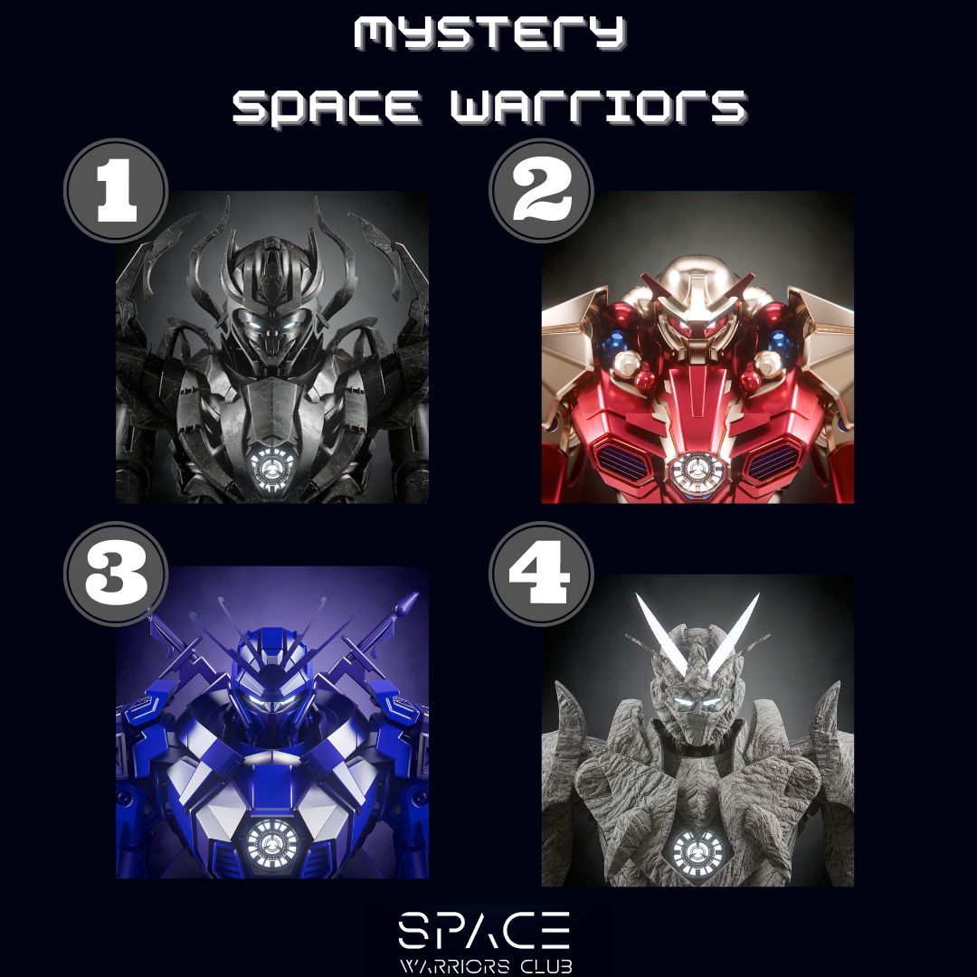 swcNFT's tweet photo. GAME EVENT - MYSTERY SPACE WARRIORS 🔮 

The objective of this game is to find the IDs of the 4 Warriors below. 

You can submit your answers on the form that you will find in #swc-game-events channel on our discord server.

The Mystery Space Warriors Game ends in 48 hours. https://t.co/XnuJyDAEw2