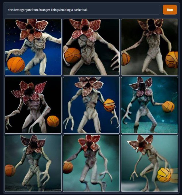 oh_cheesus's tweet photo. demogorgen from stranger things holding a basketball https://t.co/NrqlIQPrN7