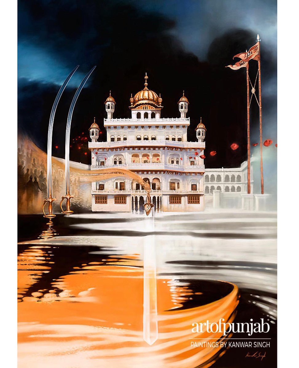 Sri Akal Takhat Sahib – Throne of the Almighty

Painting by Kanwar Singh exclusively at artofpunjab.com.