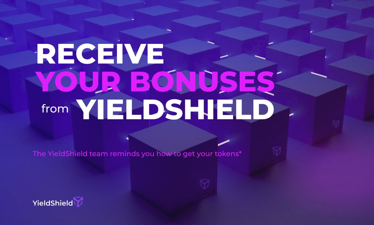 Hi Guys!

Today is 9 June, so it’s the last chance to receive all bonuses from YieldShield! You have time until 23:59 UTC!
Join the YieldShield platform and follow simple steps until 23:59 and get your bonuses on June 10!

Be with YieldShield! Increase your resources!