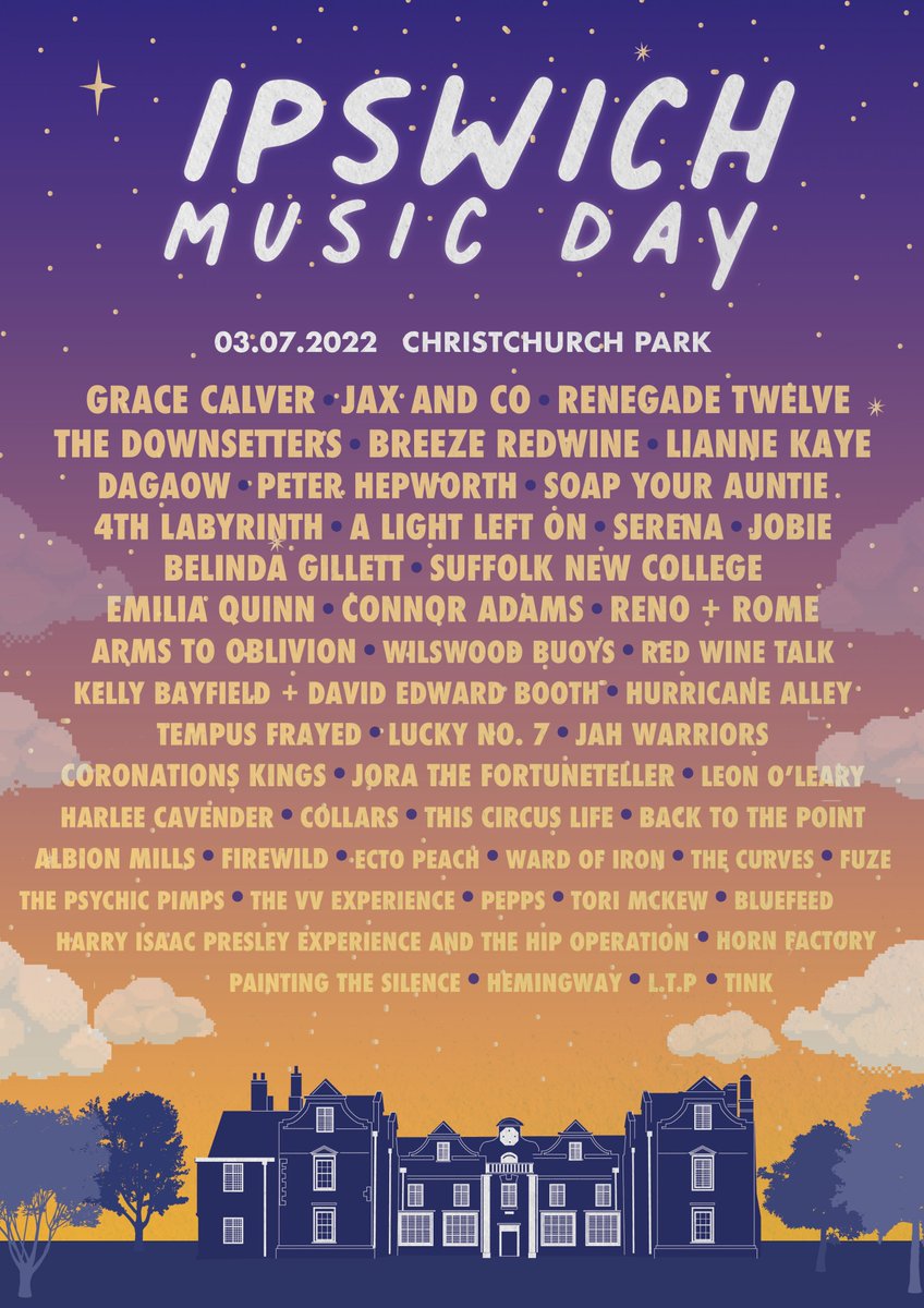 1 park, 6 stages, 50 artists... here's the incredible local line-up for Ipswich Music Day 2022!✨