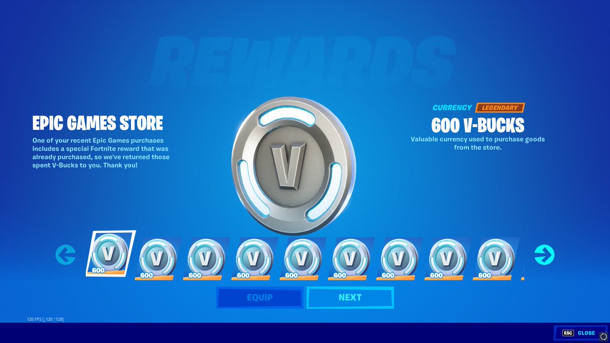 HYPEX's tweet photo. If you bought an Among Us Star Pack and you already own the Among Us cosmetics, Epic gives you 600 vbucks for that purchase!

Just got like 70k vbucks for $60 cause in my region it costs $0.49 but it's patched now, you can only buy it once 😭 https://t.co/RO7THTFj8m