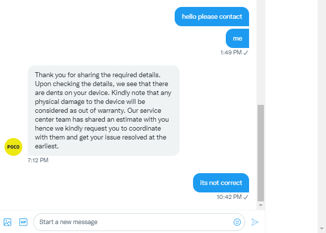 NaivaidhS's tweet photo. worst company with worst service experiences they are just fooling all customers #beunite @IndiaPOCO @POCOSupport https://t.co/2dI1eUv7x6