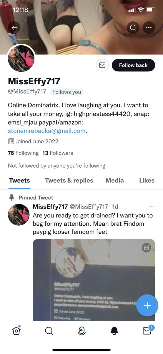 findomrelapse4's tweet photo. It’s always the ones that I don’t even follow https://t.co/xZCoNuRUL3