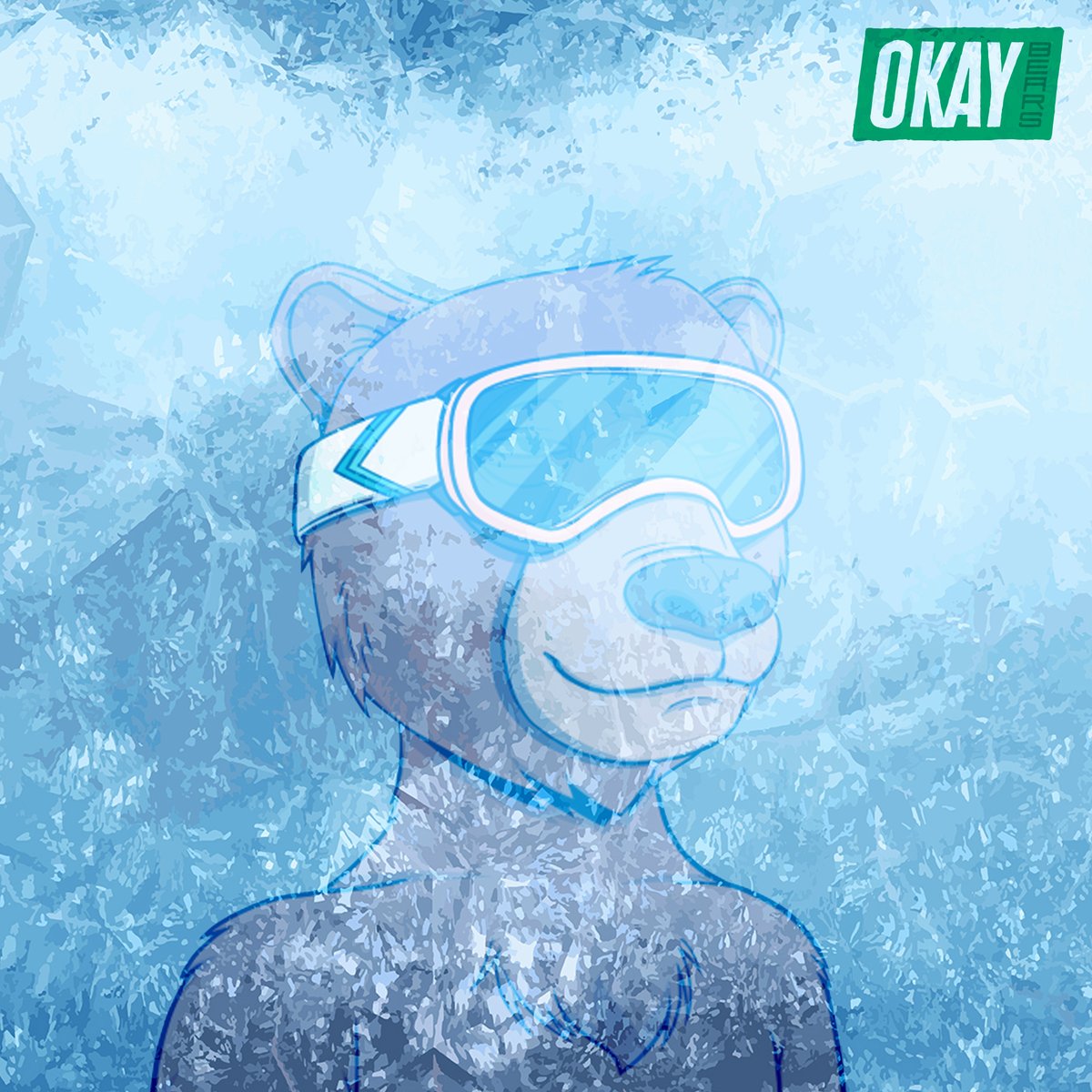 SOL_skier's tweet photo. My bear getting a little frosty to prep for hibernation. Got the goggles on for protection. So bullish on @okaybears #WAGBO 👌👌👌 https://t.co/bGlgaO1kZT