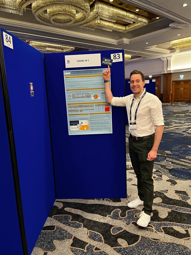 Pleased to have won best poster for COVID outcomes after treatments in Renal patients in Wales. Congratulations to the team #ukkw2022 <a href="/RenalWelsh/">Welsh Kidney Network</a> <a href="/SwanseabayNHS/">Swansea Bay NHS</a> <a href="/Brown_ie_Chris/">Chris Brown</a> <a href="/AndrewEvansCPhO/">Andrew Evans</a> <a href="/WGHealthandCare/">Welsh Government Health and Social Care</a> <a href="/FionaCLoud/">Fiona Loud 💙</a>