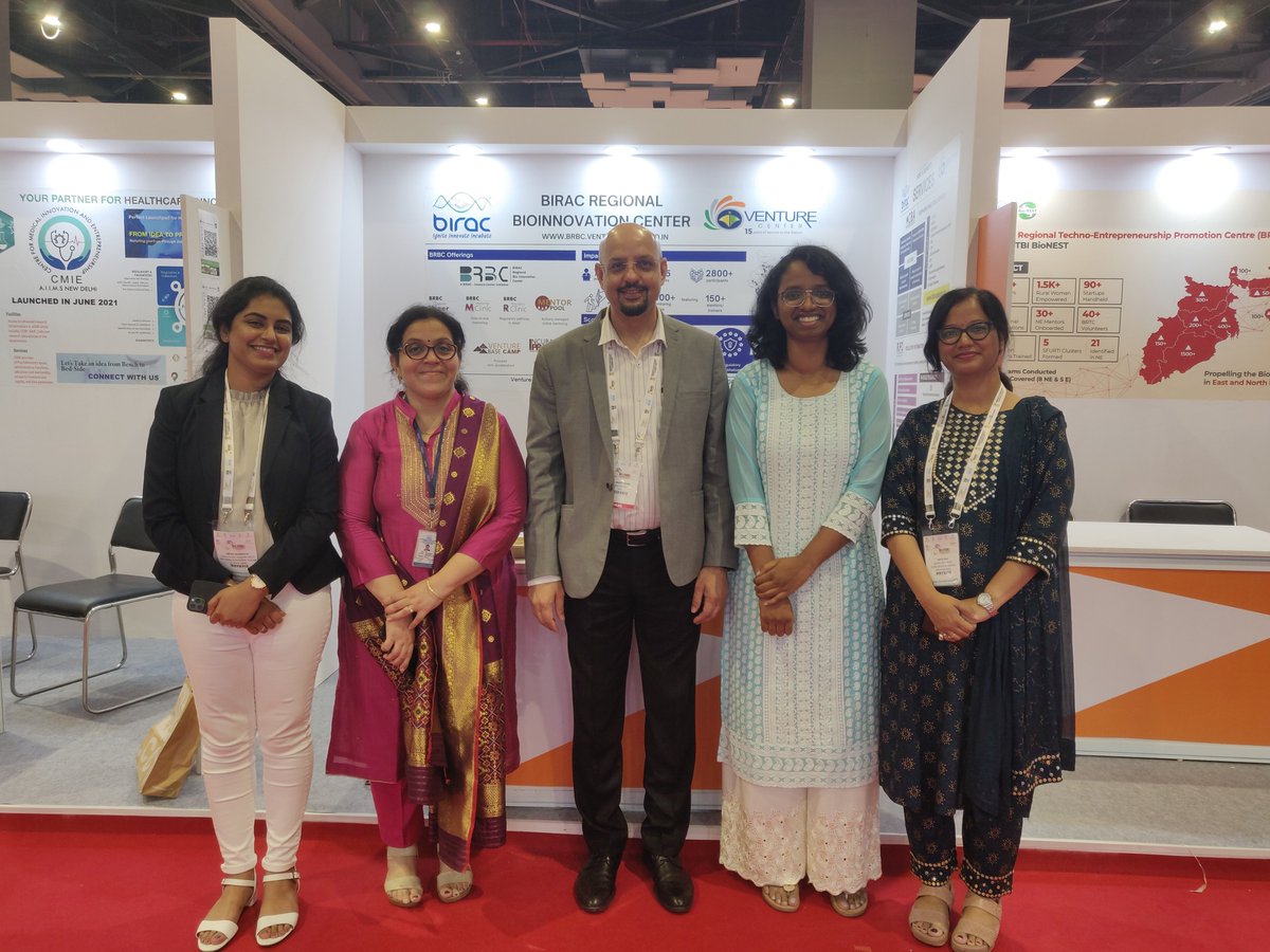 BiracBrbc's tweet photo. Heartiest Congratulations to @BIRAC_2012  for completing 10 years !!!!

BRBC @venture_center team happily showcases at #BiotechStartupExpo2022 Pragati Maidan. We would like to thank @DrManishDiwan &amp; Shilpy Kochhar, for visiting our booth !
#10yearsofBIRAC 
Catch more tomorrow.... https://t.co/eTEiME0WQW
