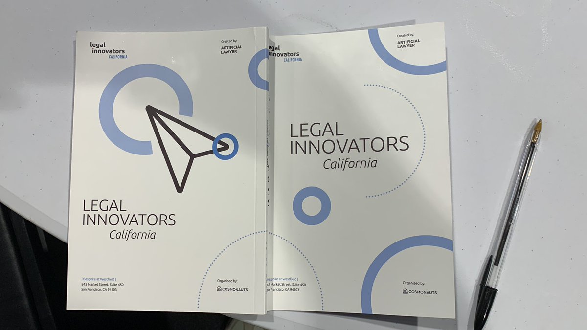 ArtificialLawya's tweet photo. #legalinnovators WiFi password -> #bespokesf and the network should be BespokeSF https://t.co/0zVRvxqdus