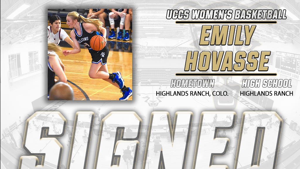 UCCS Athletics (@gomountainlions) on Twitter photo Welcome to the <a href="/UCCSWBB/">UCCS Women’s Basketball</a> Mountain Lion Family, <a href="/EmilyHovasse/">emily hovasse</a>!
Emily Hovasse (Highlands Ranch, Colo. / Highlands Ranch High School)
#GoMountainLions #ClawsOut Welcome to the <a href="/UCCSWBB/">UCCS Women’s Basketball</a> Mountain Lion Family, <a href="/EmilyHovasse/">emily hovasse</a>!
Emily Hovasse (Highlands Ranch, Colo. / Highlands Ranch High School)
#GoMountainLions #ClawsOut