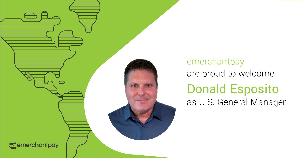 emerchantpay's tweet photo. #emerchantpay are proud to announce the appointment of Donald Esposito as U.S. General Manager. Don brings over 30 years of payments industry experience to the new role and we are excited for the next phase of growth for the company.

#fintech #financialservices #emerchantpayLife https://t.co/2X4x3AMWix