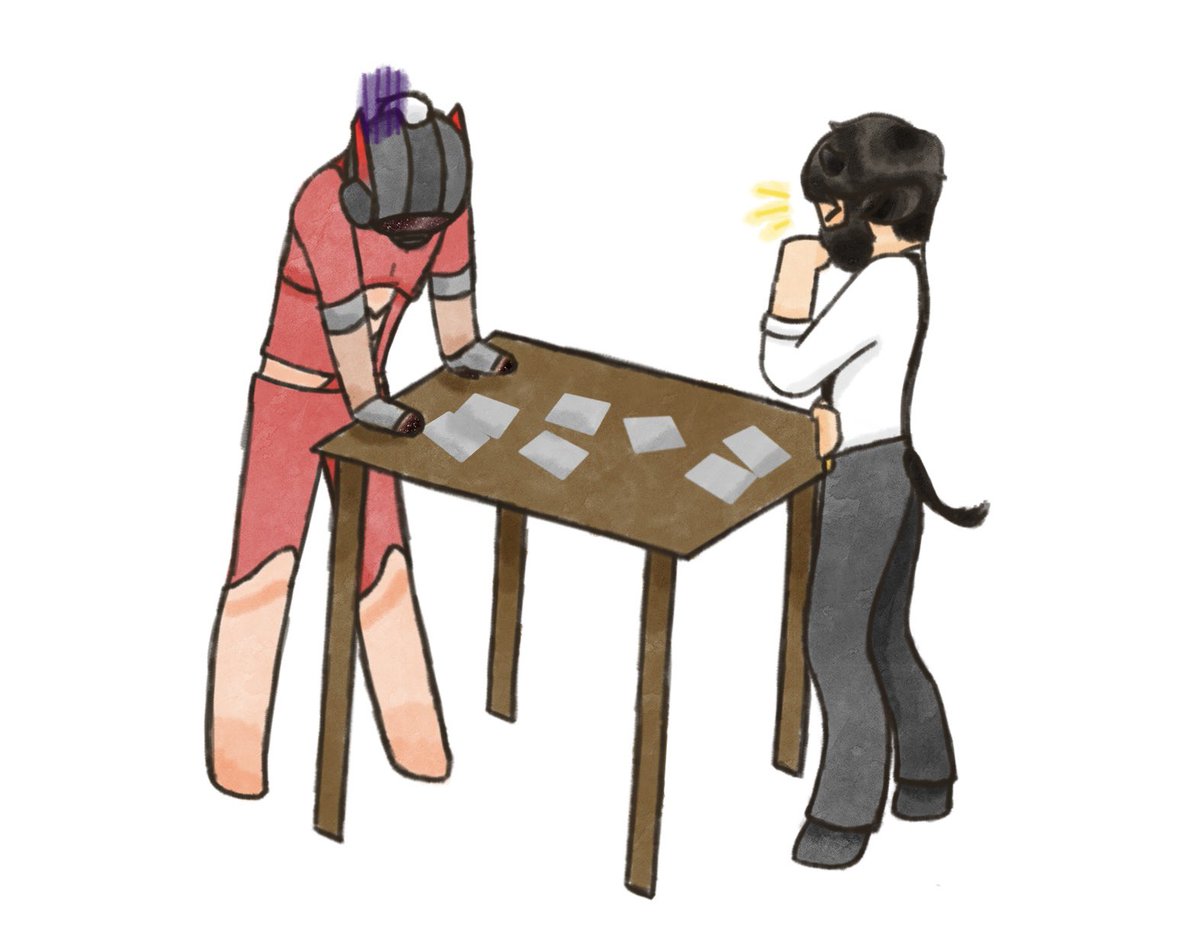 DailyXisumaVoid's tweet photo. [11] Been trying to win this card game all day! How come it’s so difficult?

This is taking up all my time to be doing evil! But I can’t stop playing until I win!

#evilxisuma #evilxisumafanart #evilx #evilxfanart #vintagebeef #vintagebeeffanart #Hermitcraft #hermitcraftfanart https://t.co/h59QlMAnRT