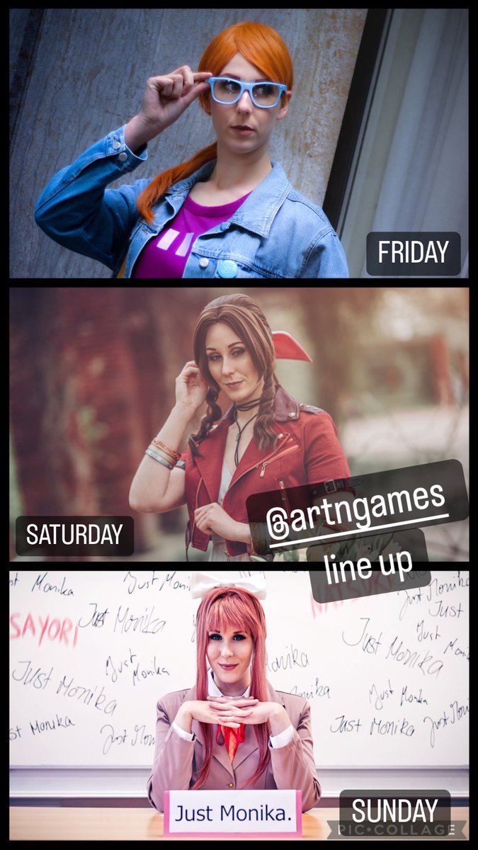 Denkt dran, ab morgen ist die @ArtnGames in Essen an der Zeche Zollverein!

Kommt zu unserem <a href="/GZM__CM/">GZMCosplayManagement</a> Podcast Auftritt am Samstag oder besucht mich einfach an meinem Stand draußen! Unten seht ihr mein Line Up :3

Ich freue mich auf euch!