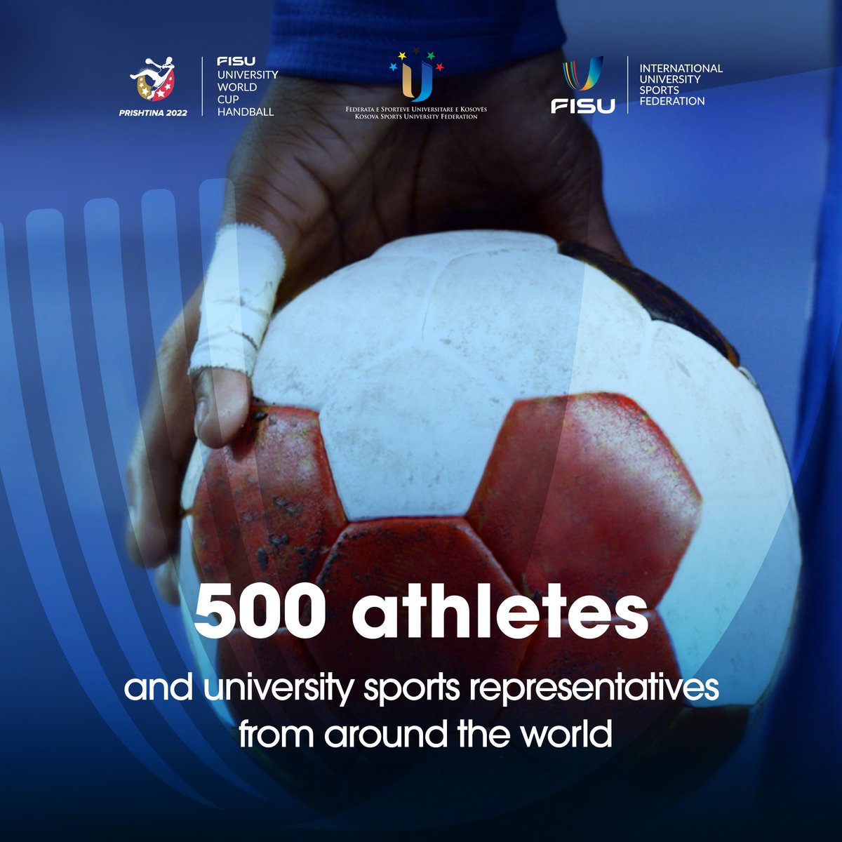 FisuHandballCup's tweet photo. HELLO PRISHTINA! 🤗

It's time to raise our hands up and celebrate because from 11-17 July Prishtina hosts one of the biggest sporting events ever held in Kosovo. More than 500 student-athletes from 28 countries of the world will compete for the best in the world in handball. https://t.co/TOvSo9b0Sa