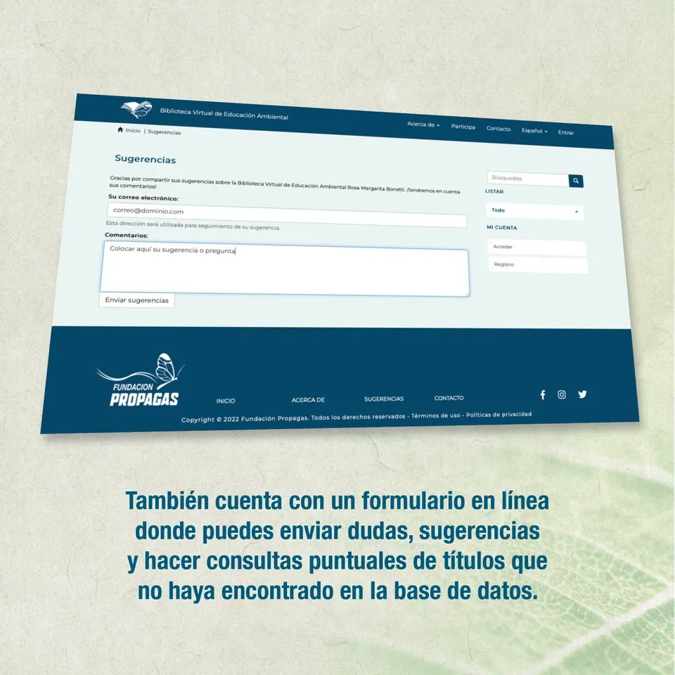 fpropagas's tweet photo. La Biblioteca Virtual de Educación Ambiental RMB ofrece a los usuarios acceso abierto libre de pago y sin necesidad de suscripción o registro a la gran mayoría de los documentos alojados en sus colecciones.

Visita la página web https://t.co/mCFPu9J0I6 en el link de nuestra bio. https://t.co/aj78yBuieA