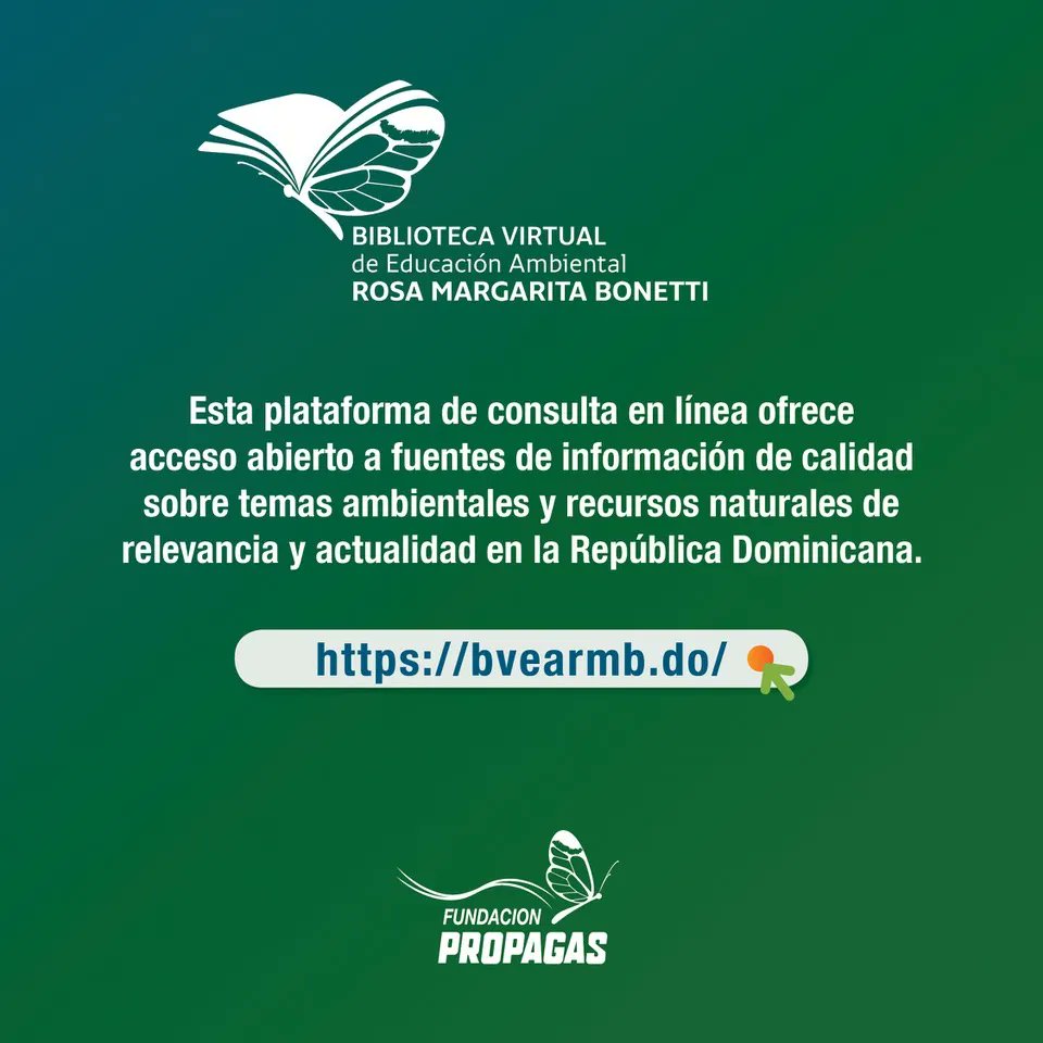 fpropagas's tweet photo. La Biblioteca Virtual de Educación Ambiental RMB ofrece a los usuarios acceso abierto libre de pago y sin necesidad de suscripción o registro a la gran mayoría de los documentos alojados en sus colecciones.

Visita la página web https://t.co/mCFPu9J0I6 en el link de nuestra bio. https://t.co/aj78yBuieA