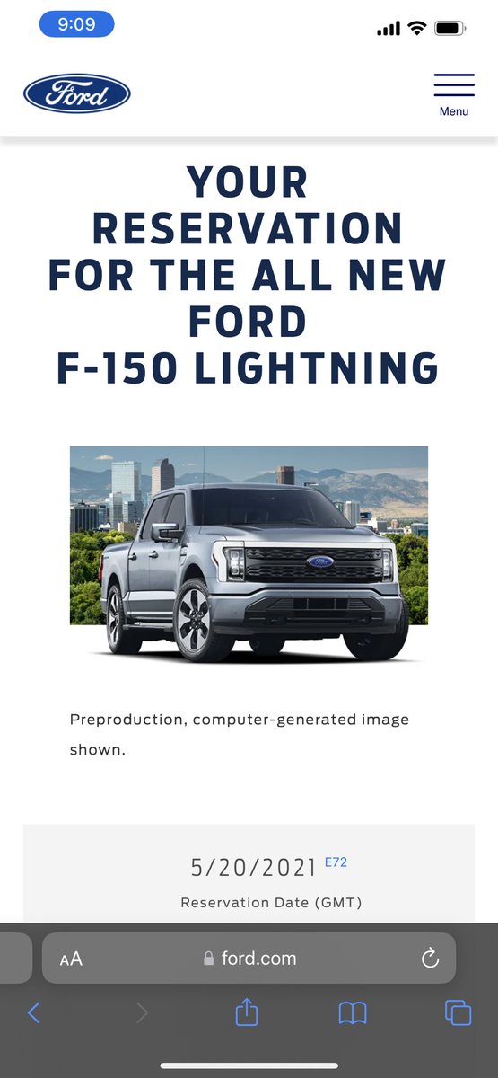 JimmyMauney's tweet photo. @Ford I made my reservation on May 20, 2021 and was later told I didn’t make the cut to get the Lightning in 2022. Why did the first truck go out to someone who reserved on the same day as me? https://t.co/1qozsNBAT6