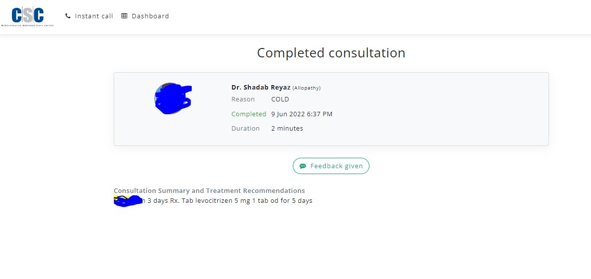 mathurtcds's tweet photo. Customer took the Tele Medicine Consultation through our CSC and got the Prescription @csc_south https://t.co/laiSCDcTO4