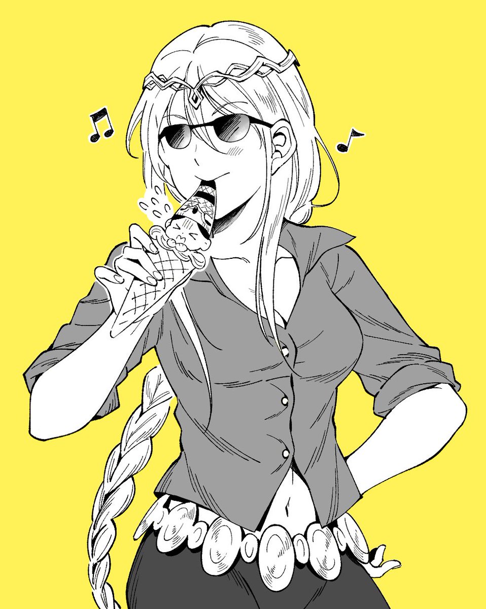 wisdommage1's tweet image. #ELDENRING #marika #renalla 玛总裁啜满月甜筒，心里想着总裁画出来黑社会头子。。。