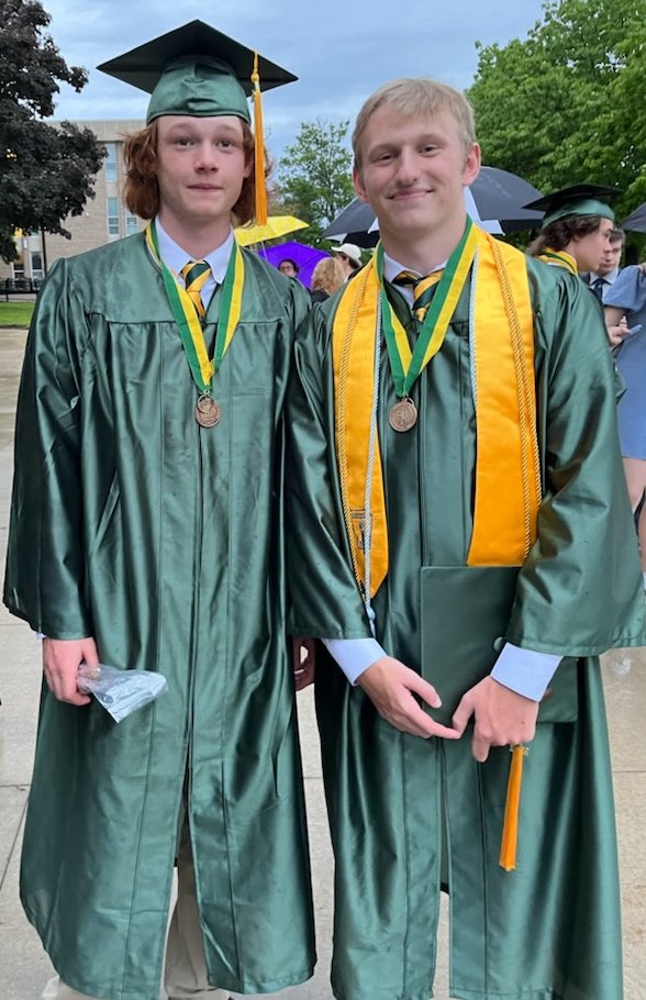 We wish Fair Winds &amp; Following Seas to our graduated Seniors who founded the Sailing team at SEHS. Hats off to Class of ‘22 Schaffner and Keyser. #edsup <a href="/sehsathletics/">St. Edward Athletics</a>