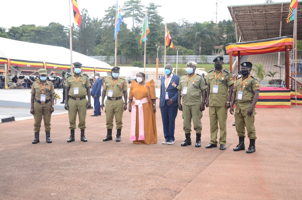 17 Police officers were awarded medals. 

A total of 17 police have today been awarded medals during the Heroes day Celebrations at Kololo Independence grounds. 

The Police Spokesperson CP <a href="/FredEnanga1/">Fred Enanga</a>  was among those awarded the golden jubilee medal.