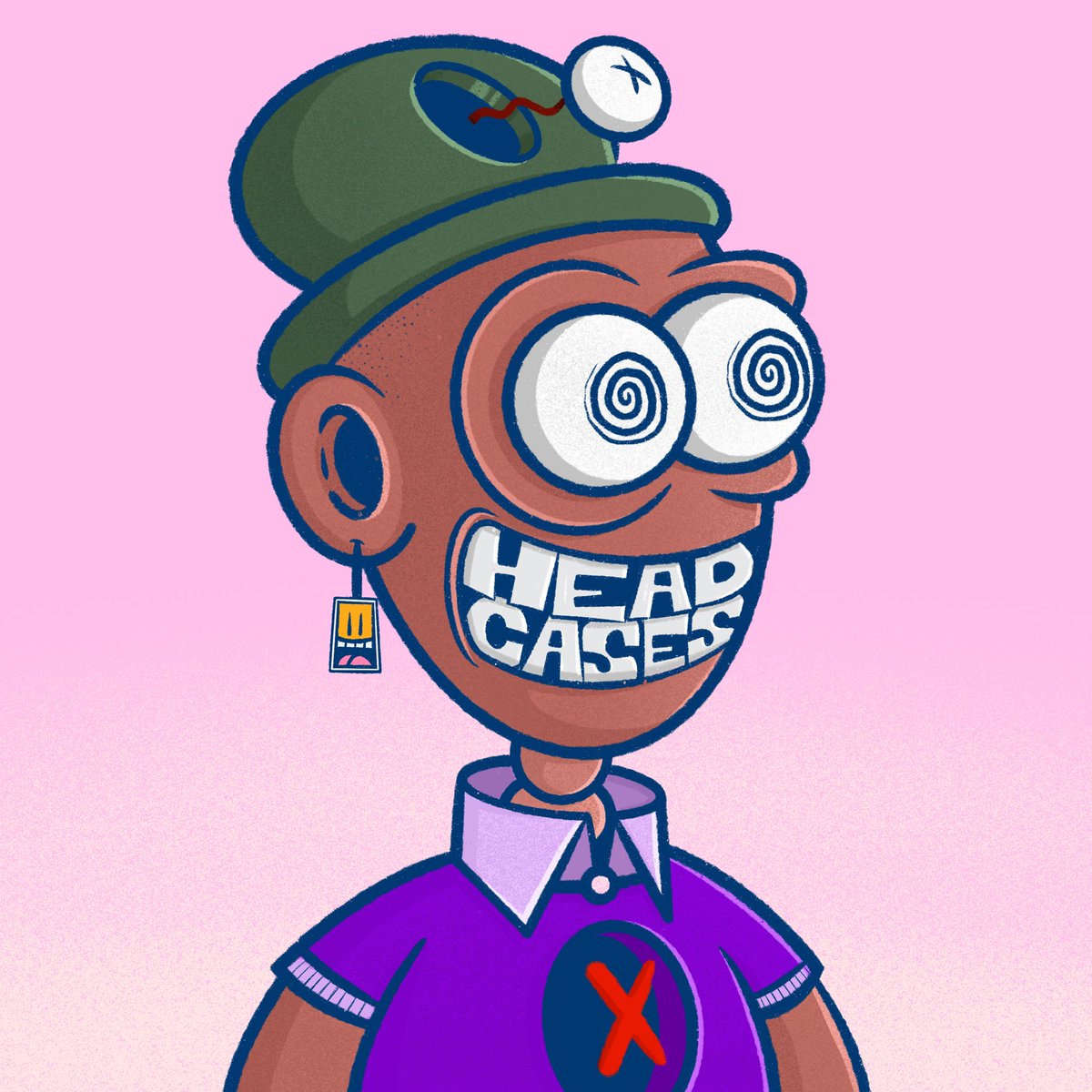 HeadcasesNFT's tweet image. First official sneak peek! Retweet or I rage out and steal your assets! 😡🤬