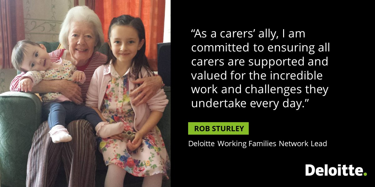 DeloitteUK's tweet photo. At the heart of #CarersWeek is making caring visible, valued and supported.

Rob, in the Audit &amp; Assurance team, is our Working Families Network lead. He shares the importance of being an ally after dementia sadly robbed his nan of her precious memories.

#CaringAtDeloitte https://t.co/gg1JmfShhH