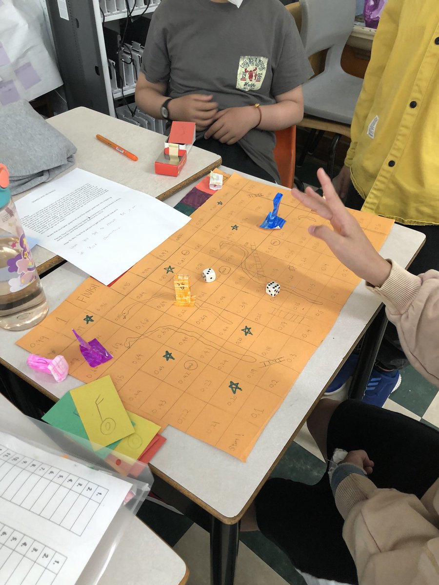 <a href="/ISEShrsb/">InglisStreetSchool</a> @HRCE_Math  Today is the day! Student-made decimal board game day in 4-5CF! Lots of ordering, adding, subtracting, and naming going on. #mathisfun