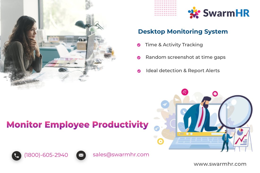 Get your hands on real-time stats about employees' work with desktop monitoring software and enhance employee productivity.

Schedule a demo: swarmhr.com/request-a-demo/

#desktopmonitoring #employeemonitoring #employeemonitoringsoftware #hrms #hrsoftware #organization #timetracking