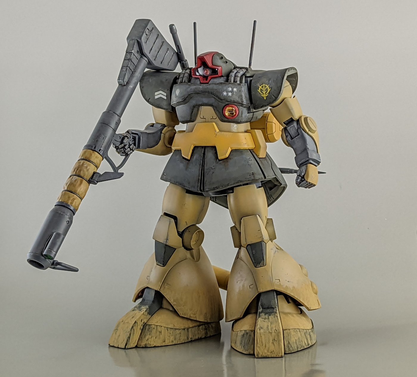 Pakuman55 Mgドワッジ完成しました モノアイ受けをメタルパーツに変更 左手 握り手 を80 Sハンド使用 トマホークが引っかけられる形状だったのでバトオペ2のドワッジ参考に腰に懸架できるようにしました ガンプラ T Co T4jco5flq6 Twitter