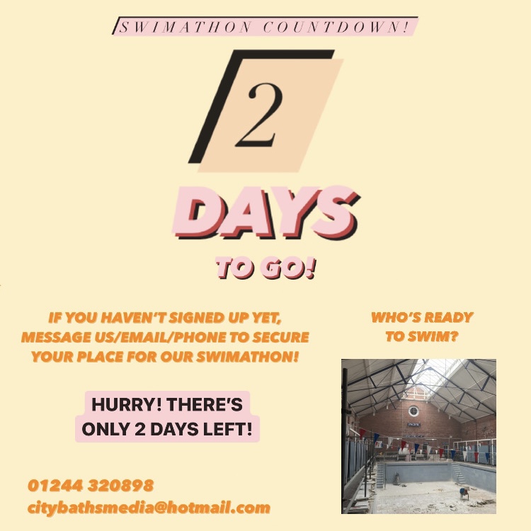 Only 2 days to go!💛 Message us at citybathsmedia@hotmail.com or phone 01244 320898 to sign up or donate on our link here: spacehive.com/open-the-train… Looking forward to seeing you all there! 😊
